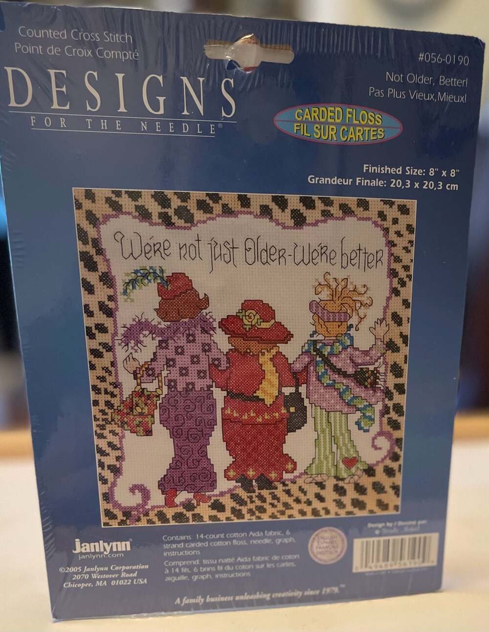 Janlynn "We're Not Just Older-We're Better" Counted Cross Stitch Kit, New Sealed